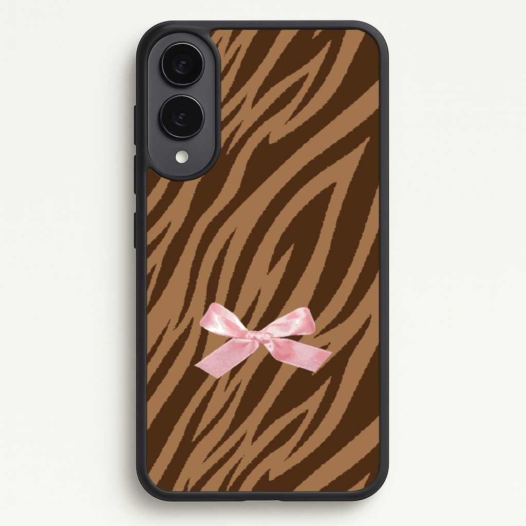 Coquette Brown Tiger Print - Animal Patterns Phone Case for Galaxy S25 Edge