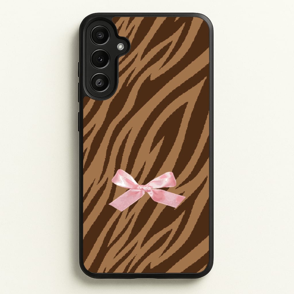 Coquette Brown Tiger Print - Animal Patterns Phone Case for Galaxy A36