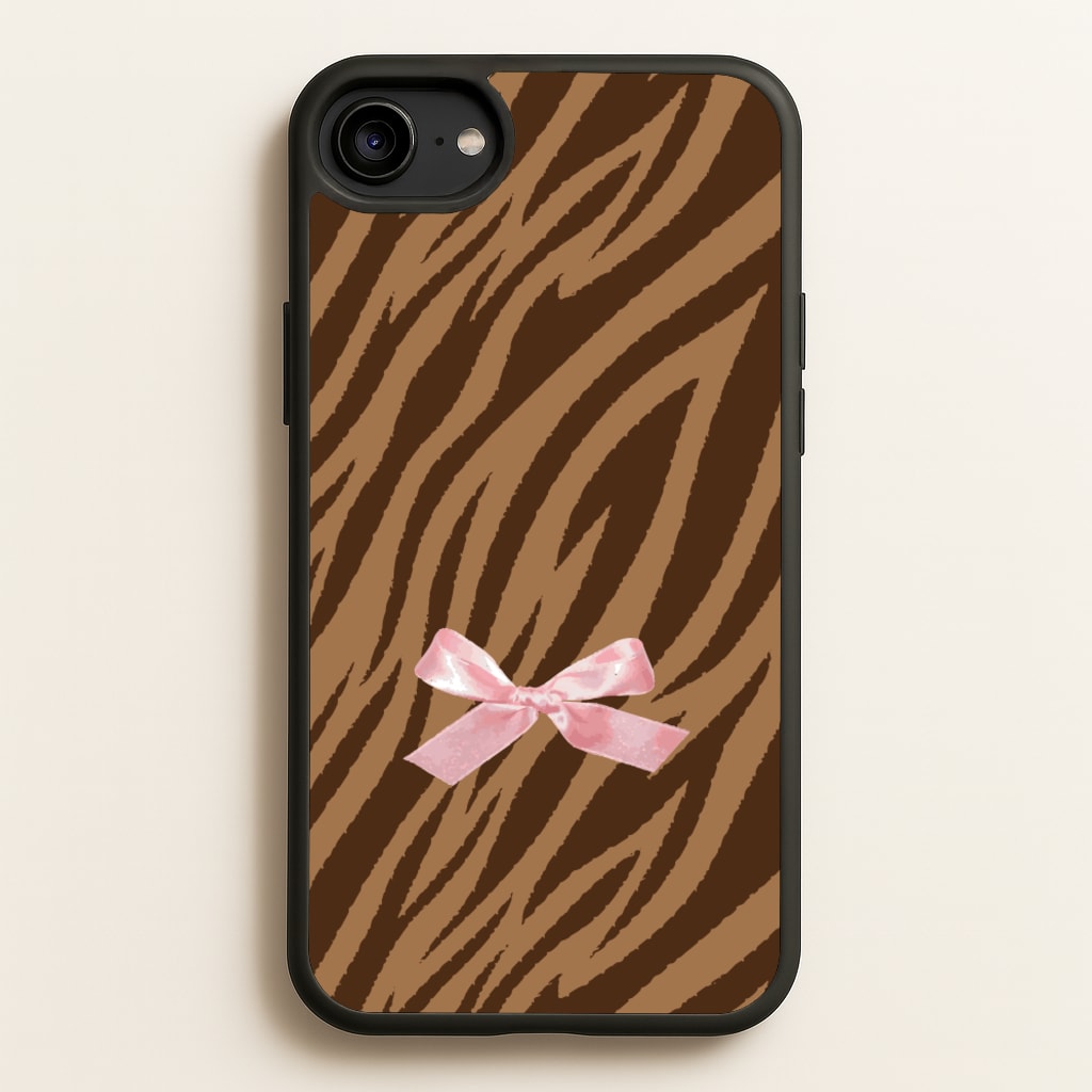 Coquette Brown Tiger Print - Animal Patterns Phone Case for iPhone 6 / 7 / 8 / SE