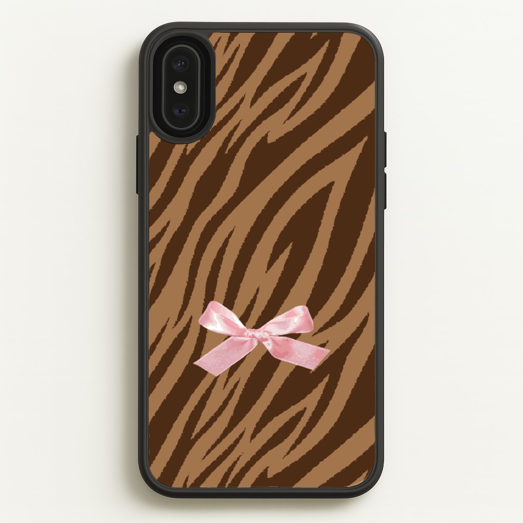 Coquette Brown Tiger Print - Animal Patterns Phone Case for iPhone XS Max