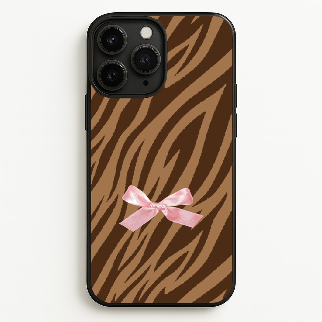 Coquette Brown Tiger Print - Animal Patterns Phone Case for iPhone 11 Pro