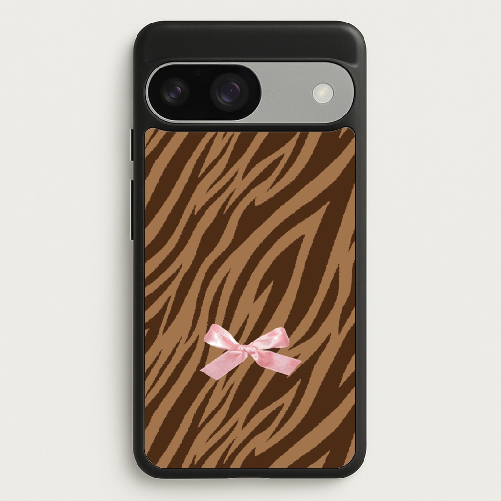 Coquette Brown Tiger Print - Animal Patterns Phone Case for Google Pixel 9 / 9 Pro