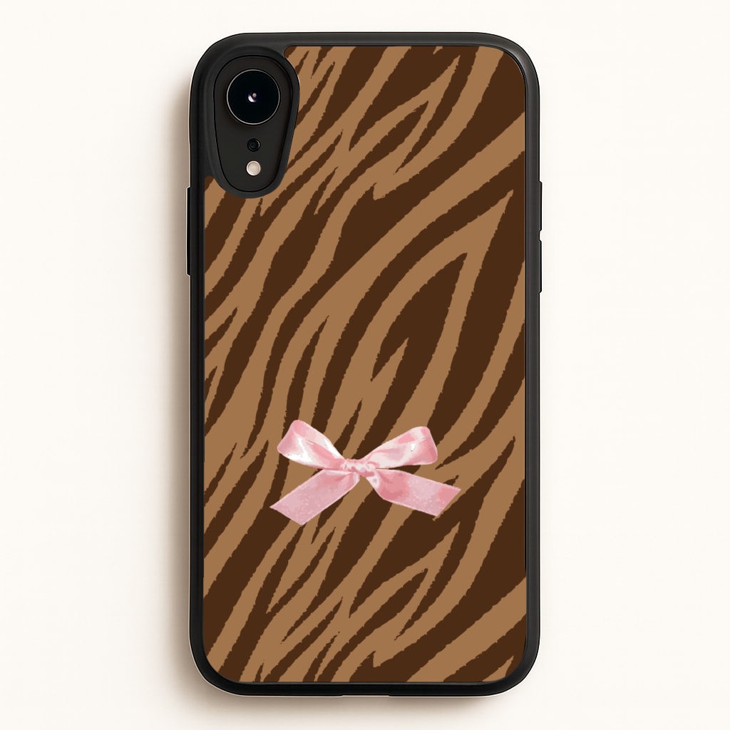 Coquette Brown Tiger Print - Animal Patterns Phone Case for iPhone XR