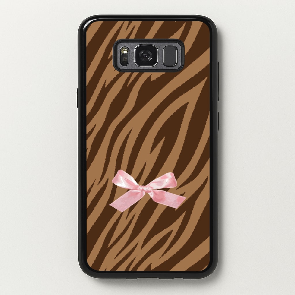 Coquette Brown Tiger Print - Animal Patterns Phone Case for Galaxy S8 Plus