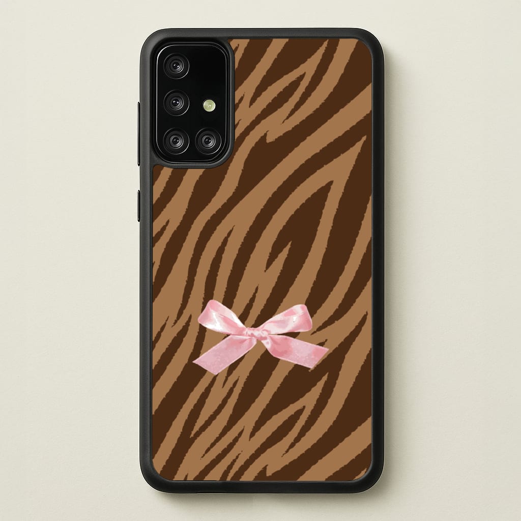 Coquette Brown Tiger Print - Animal Patterns Phone Case for Galaxy A71