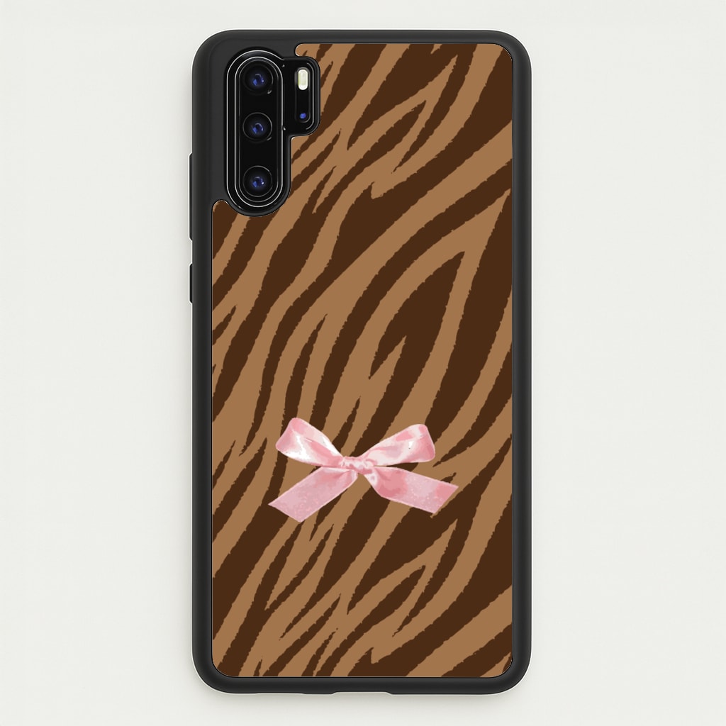 Coquette Brown Tiger Print - Animal Patterns Phone Case for Huawei P30 Pro