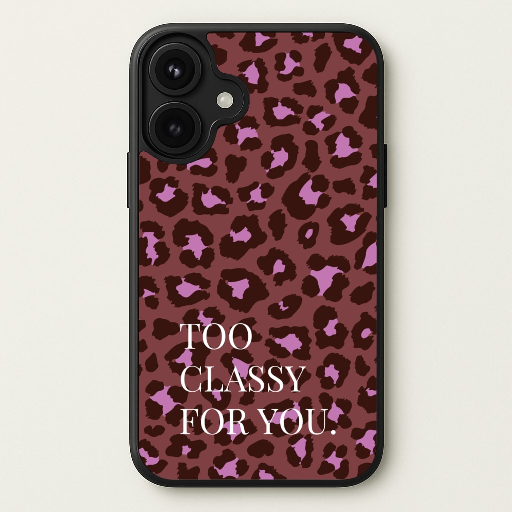 Too Classy Cheetah Print Phone Case for iPhone 17