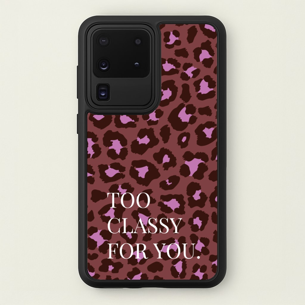 Too Classy Cheetah Print - Animal Patterns Phone Case for Galaxy S20 Ultra