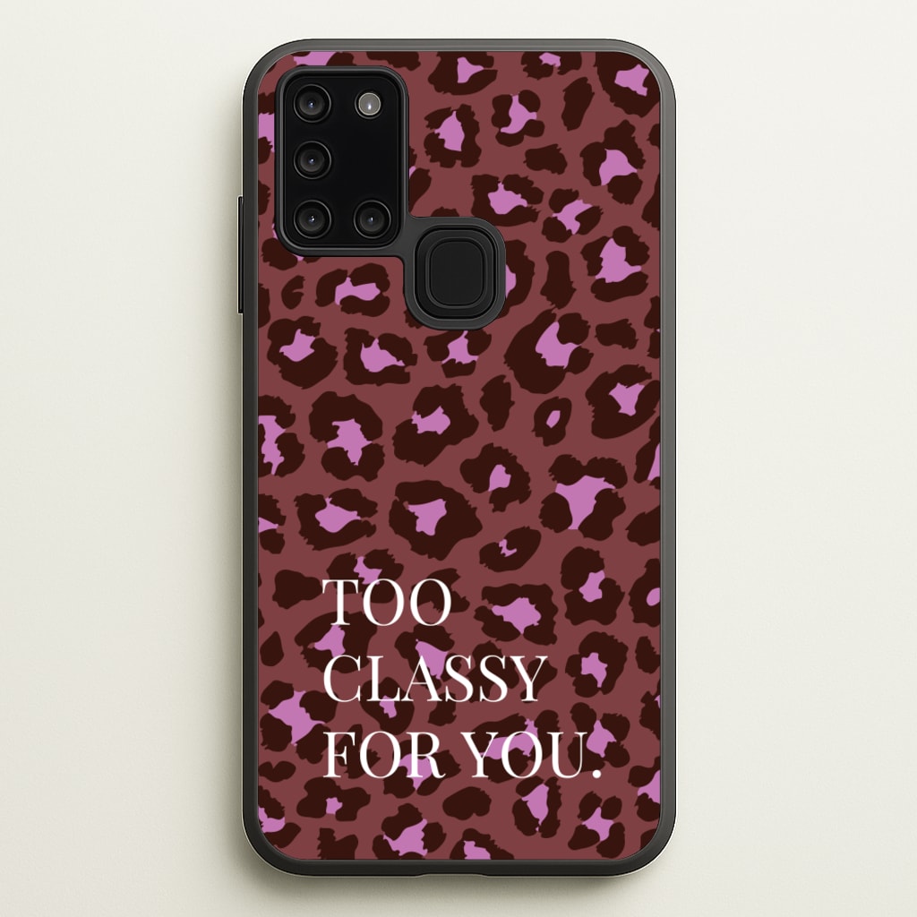 Too Classy Cheetah Print - Animal Patterns Phone Case for Galaxy A21s