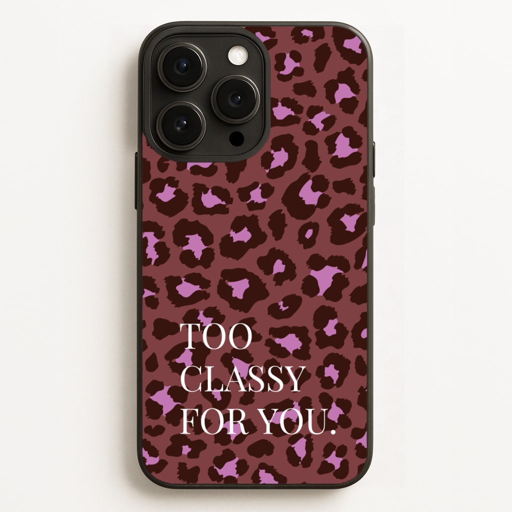 Too Classy Cheetah Print - Animal Patterns Phone Case for iPhone 12 Pro Max