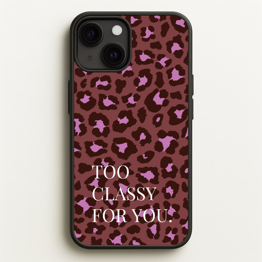 Too Classy Cheetah Print - Animal Patterns Phone Case for iPhone 13 Mini