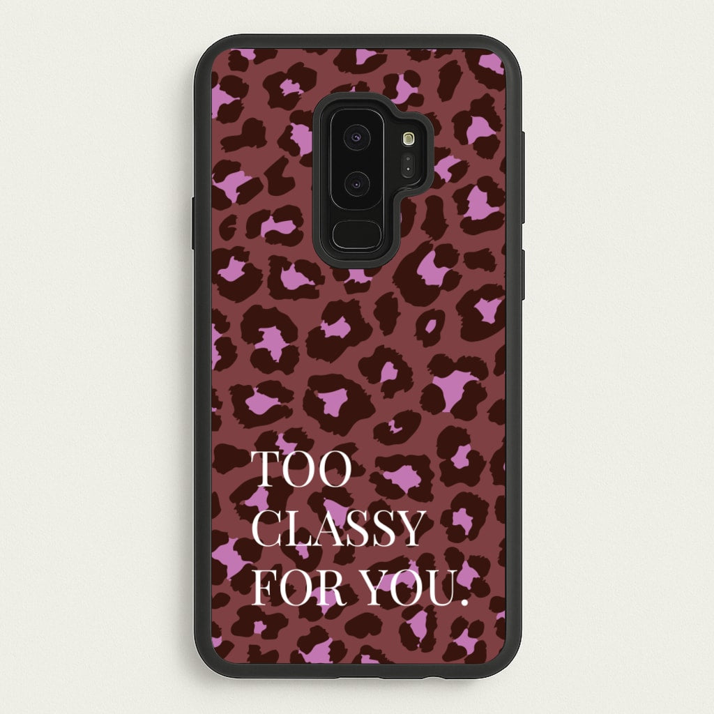 Too Classy Cheetah Print - Animal Patterns Phone Case for Galaxy S9 Plus