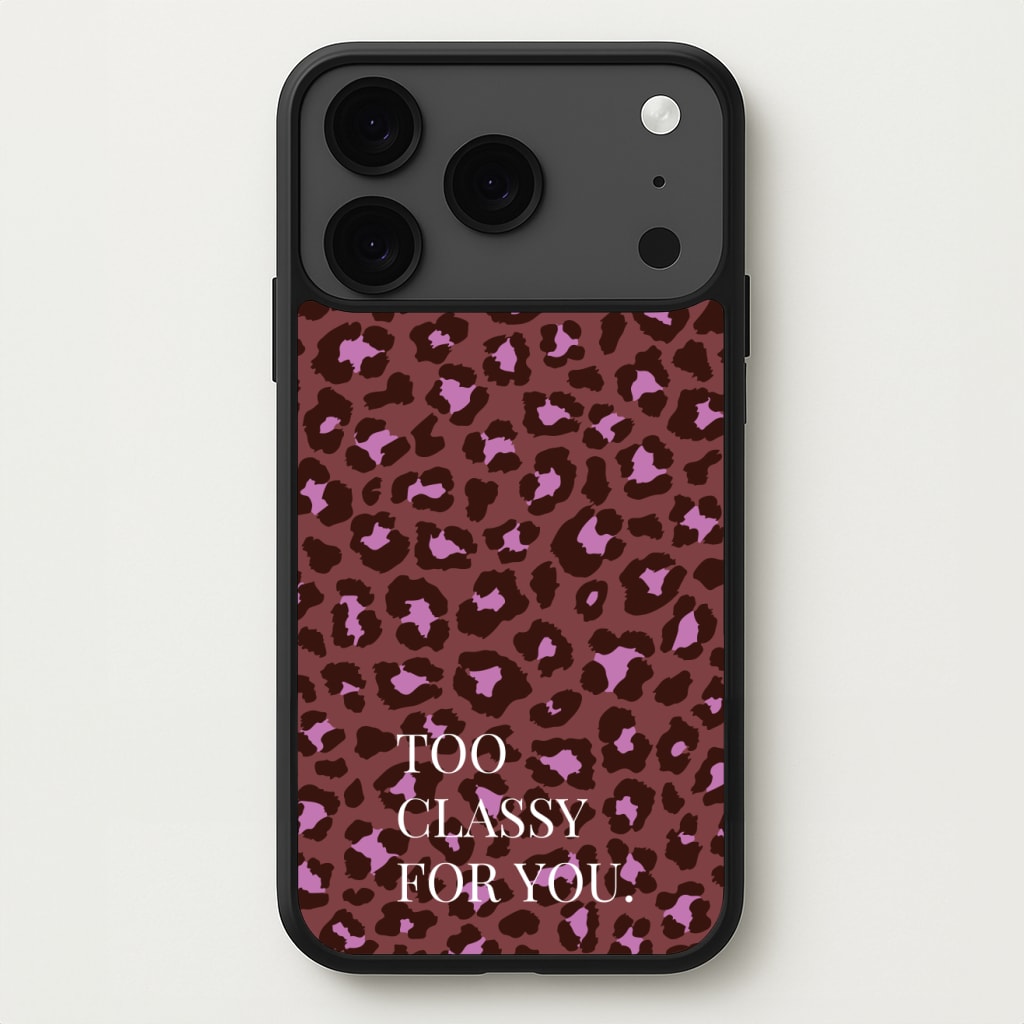 Too Classy Cheetah Print Phone Case for iPhone 17 Pro Max
