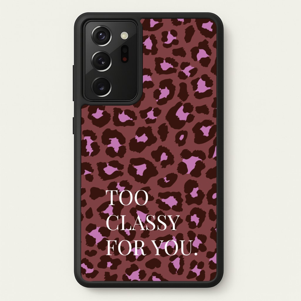 Too Classy Cheetah Print - Animal Patterns Phone Case for Galaxy Note 20 Ultra