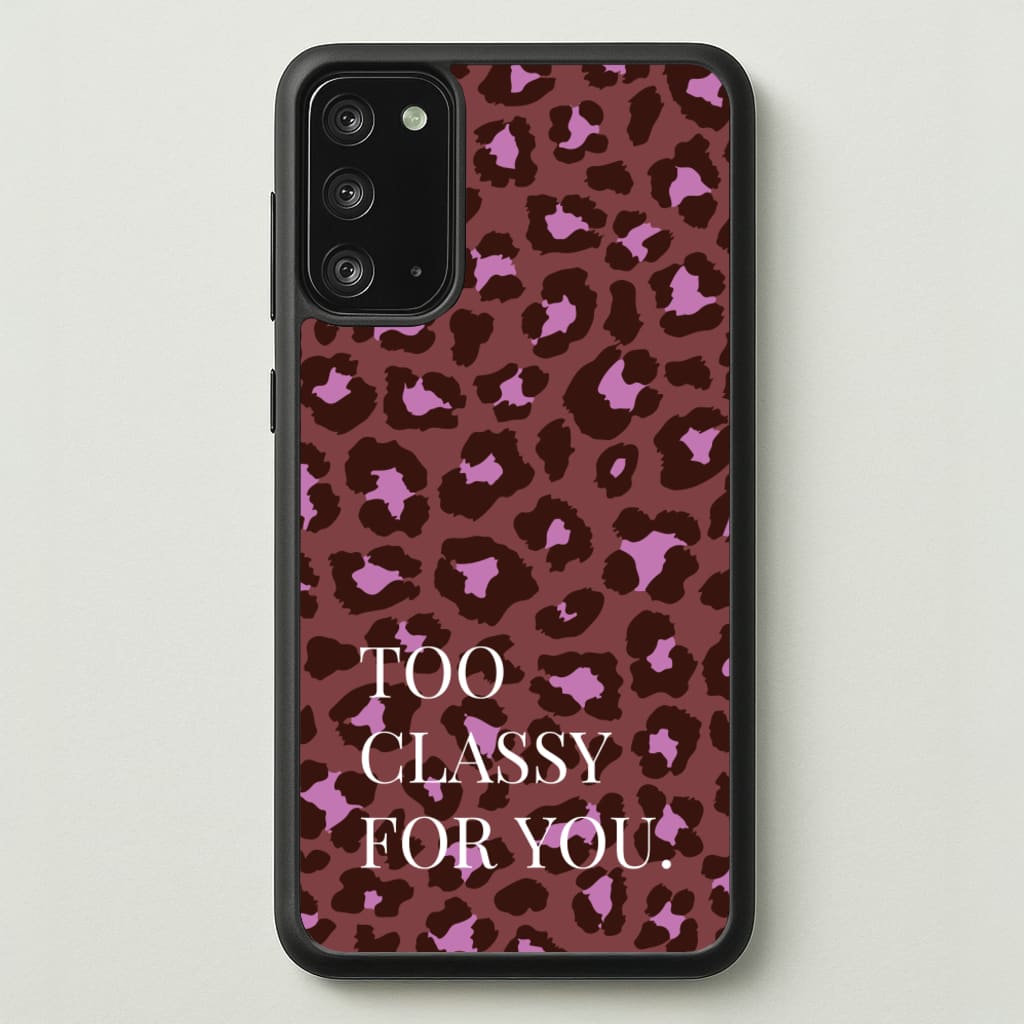 Too Classy Cheetah Print - Animal Patterns Phone Case for Galaxy Note 20