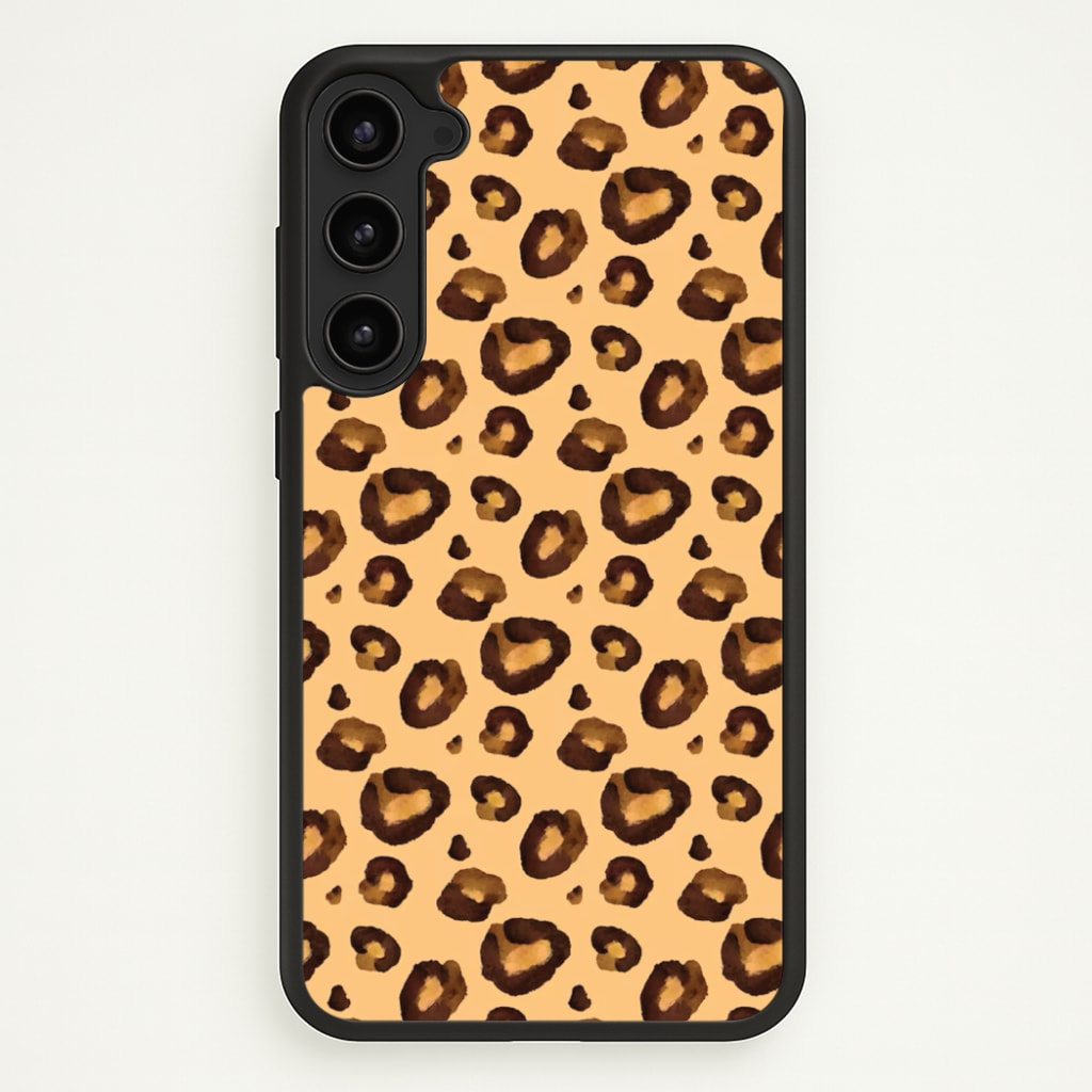 Watercolour Cheetah Print - Animal Patterns Phone Case for Galaxy S23 Plus