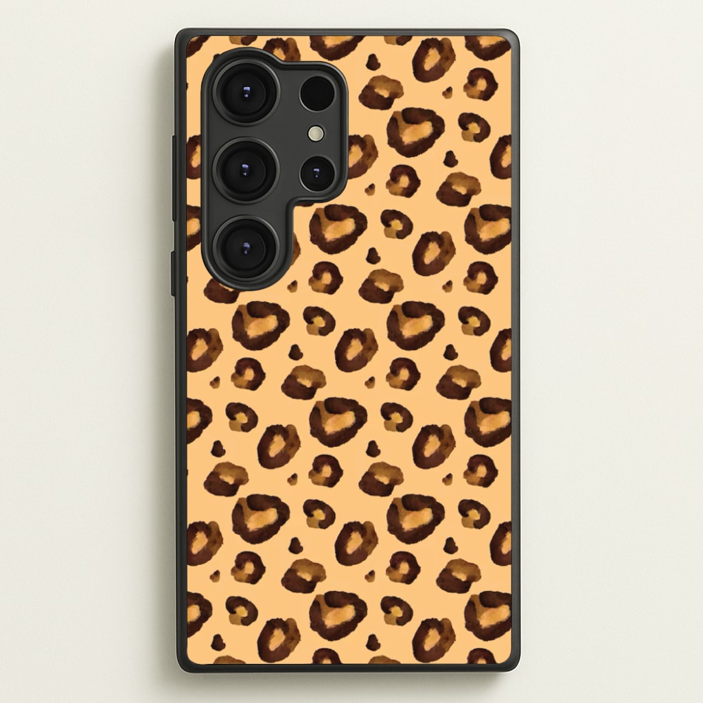 Watercolour Cheetah Print - Animal Patterns Phone Case for Galaxy S25 Ultra