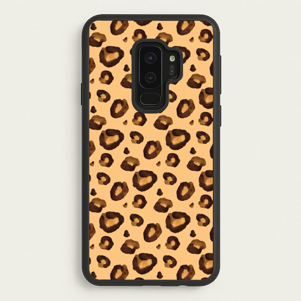 Watercolour Cheetah Print - Animal Patterns Phone Case for Galaxy S9 Plus