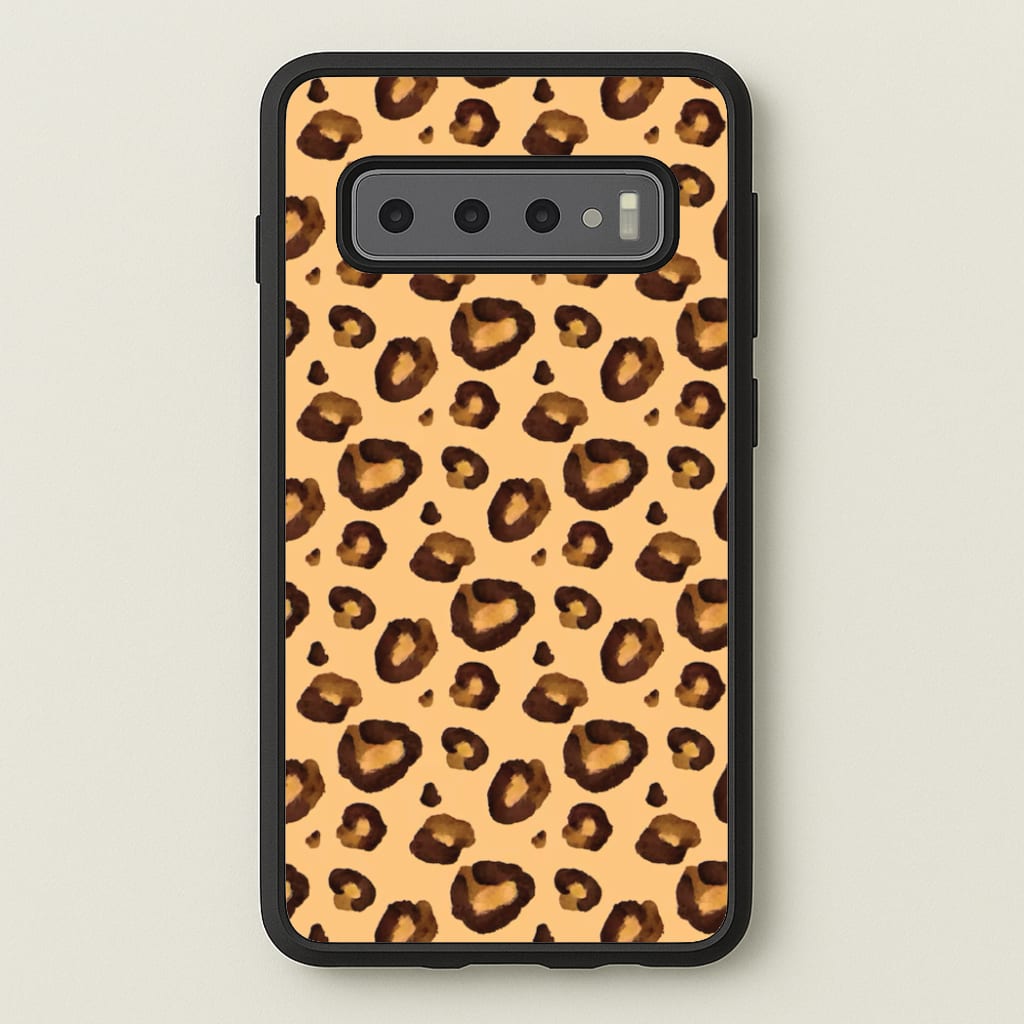 Watercolour Cheetah Print - Animal Patterns Phone Case for Galaxy S10 Plus