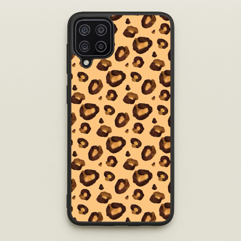 Watercolour Cheetah Print - Animal Patterns Phone Case for Galaxy A12