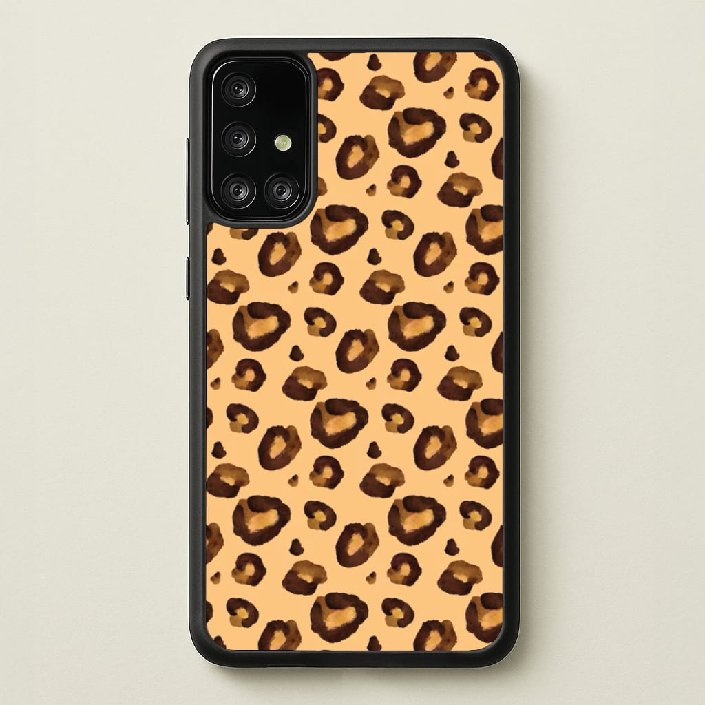 Watercolour Cheetah Print - Animal Patterns Phone Case for Galaxy A71