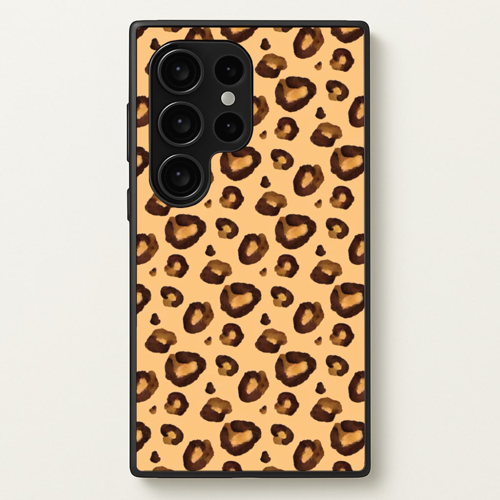 Watercolour Cheetah Print - Animal Patterns Phone Case for Galaxy S24 Ultra