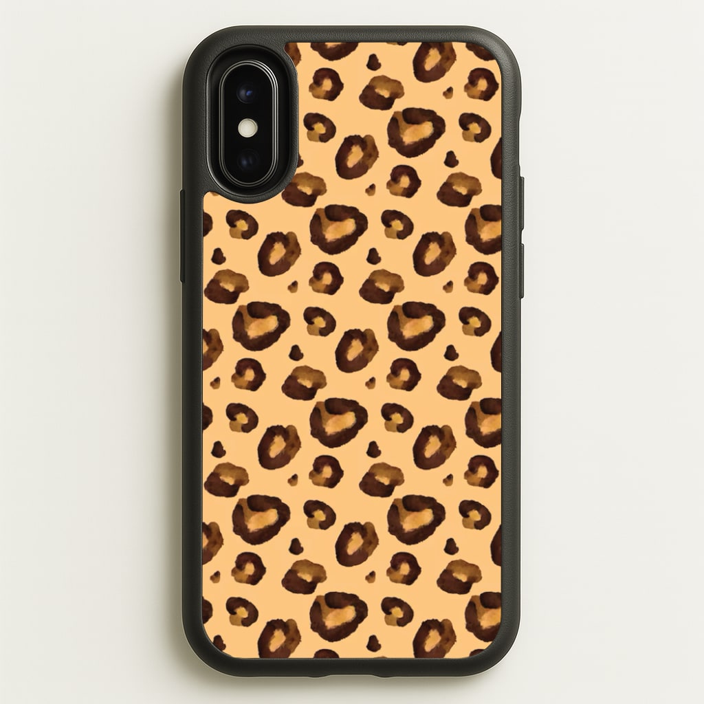 Watercolour Cheetah Print - Animal Patterns Phone Case for iPhone X / XS