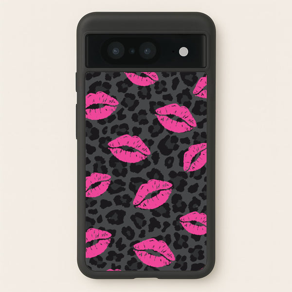 Pink Lipstick Cheetah Print - Animal Patterns Phone Case for Google Pixel 8
