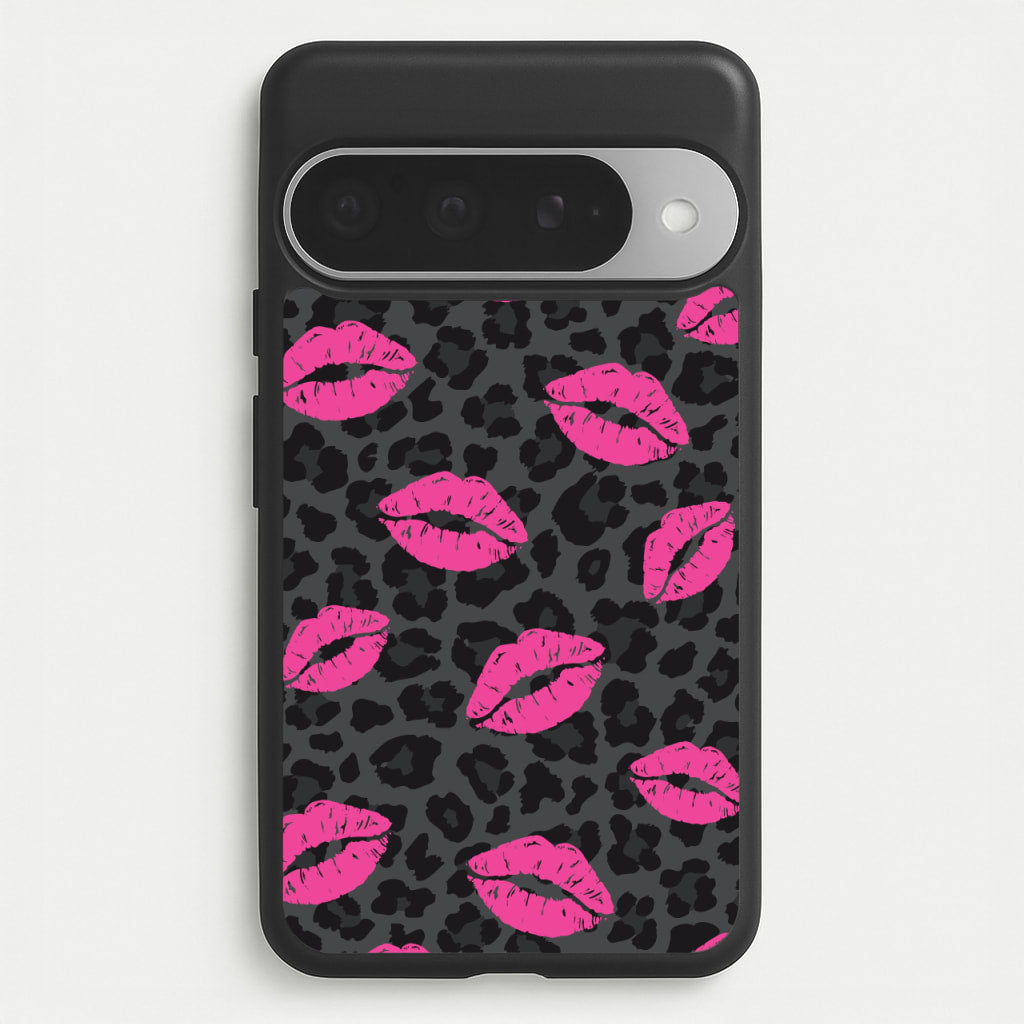 Pink Lipstick Cheetah Print Phone Case for Google Pixel 10 Pro XL