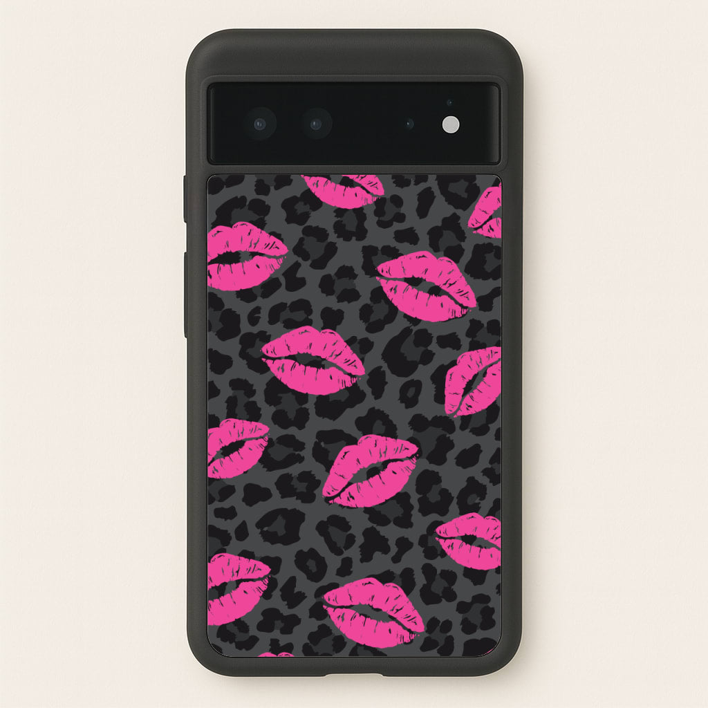 Pink Lipstick Cheetah Print - Animal Patterns Phone Case for Google Pixel 6