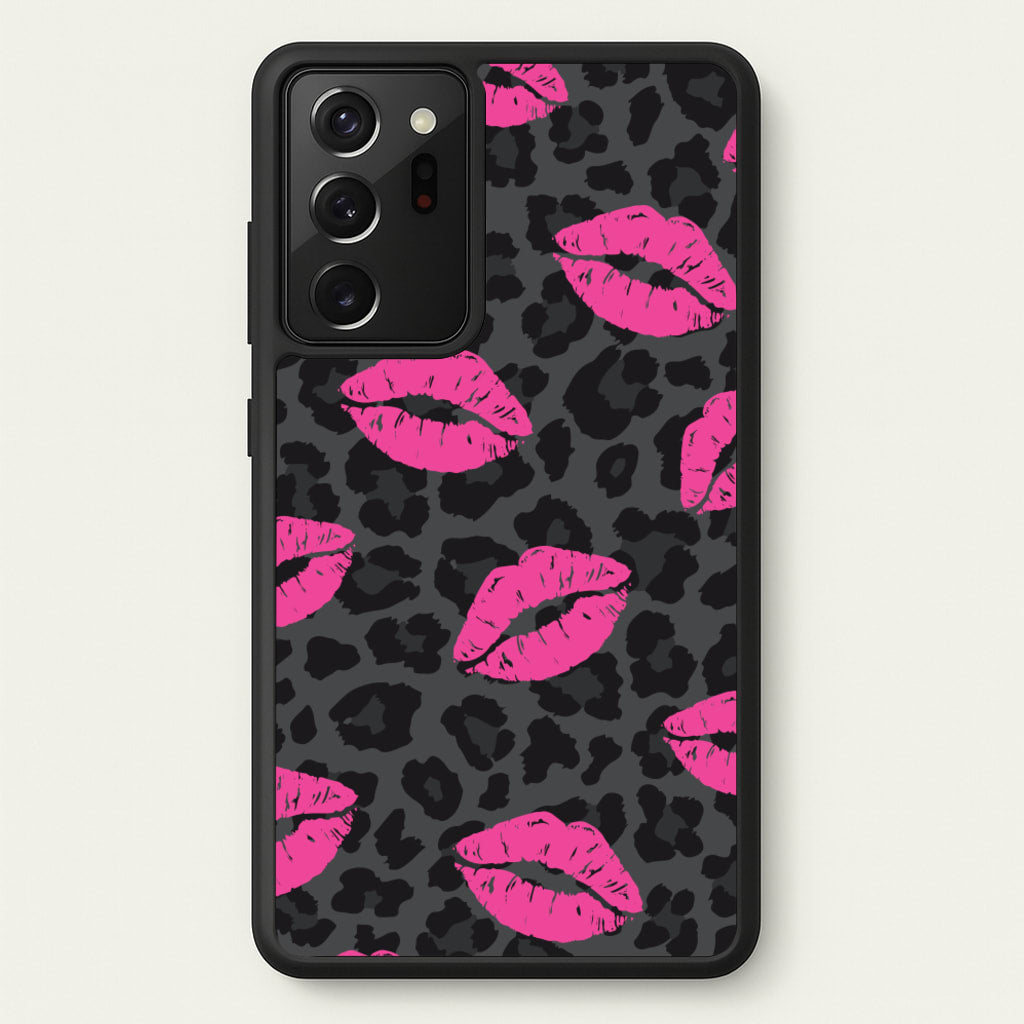 Pink Lipstick Cheetah Print - Animal Patterns Phone Case for Galaxy Note 20 Ultra