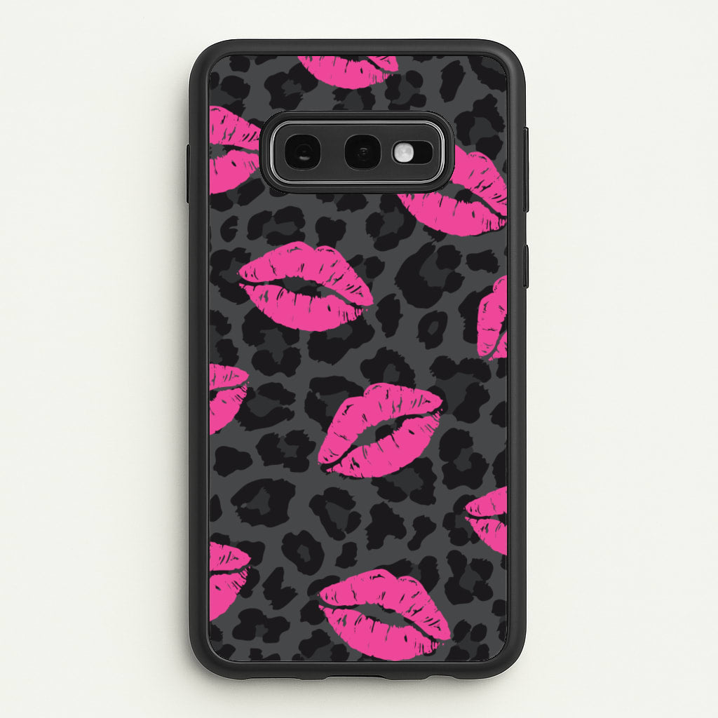 Pink Lipstick Cheetah Print  - Animal Patterns Phone Case for Galaxy S10e