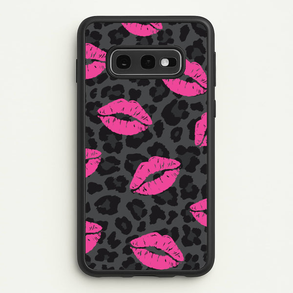 Pink Lipstick Cheetah Print - Animal Patterns Phone Case for Galaxy S10e