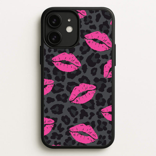 Pink Lipstick Cheetah Print - Animal Patterns Phone Case for iPhone 11