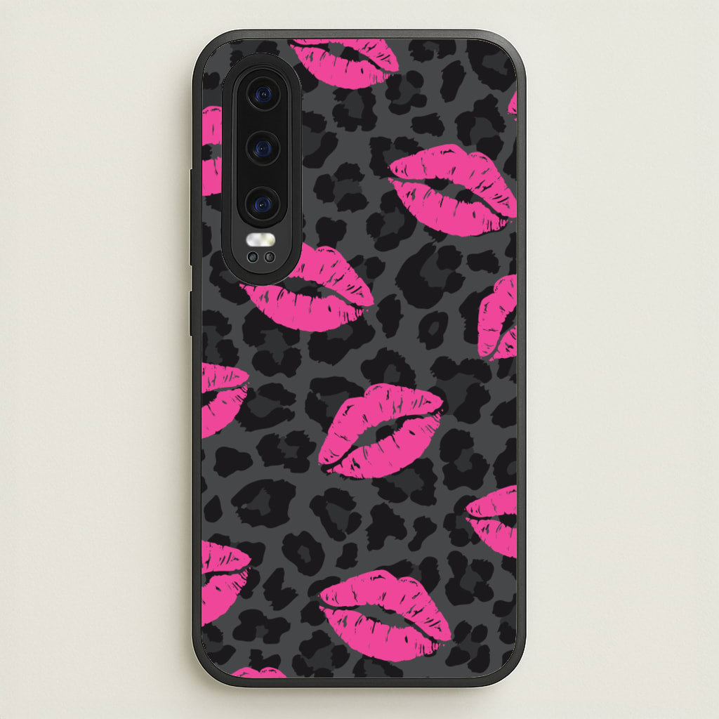 Pink Lipstick Cheetah Print - Animal Patterns Phone Case for Huawei P30