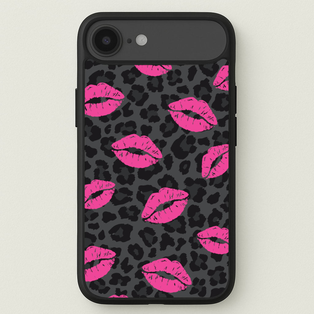 Pink Lipstick Cheetah Print Phone Case for iPhone 17 Air