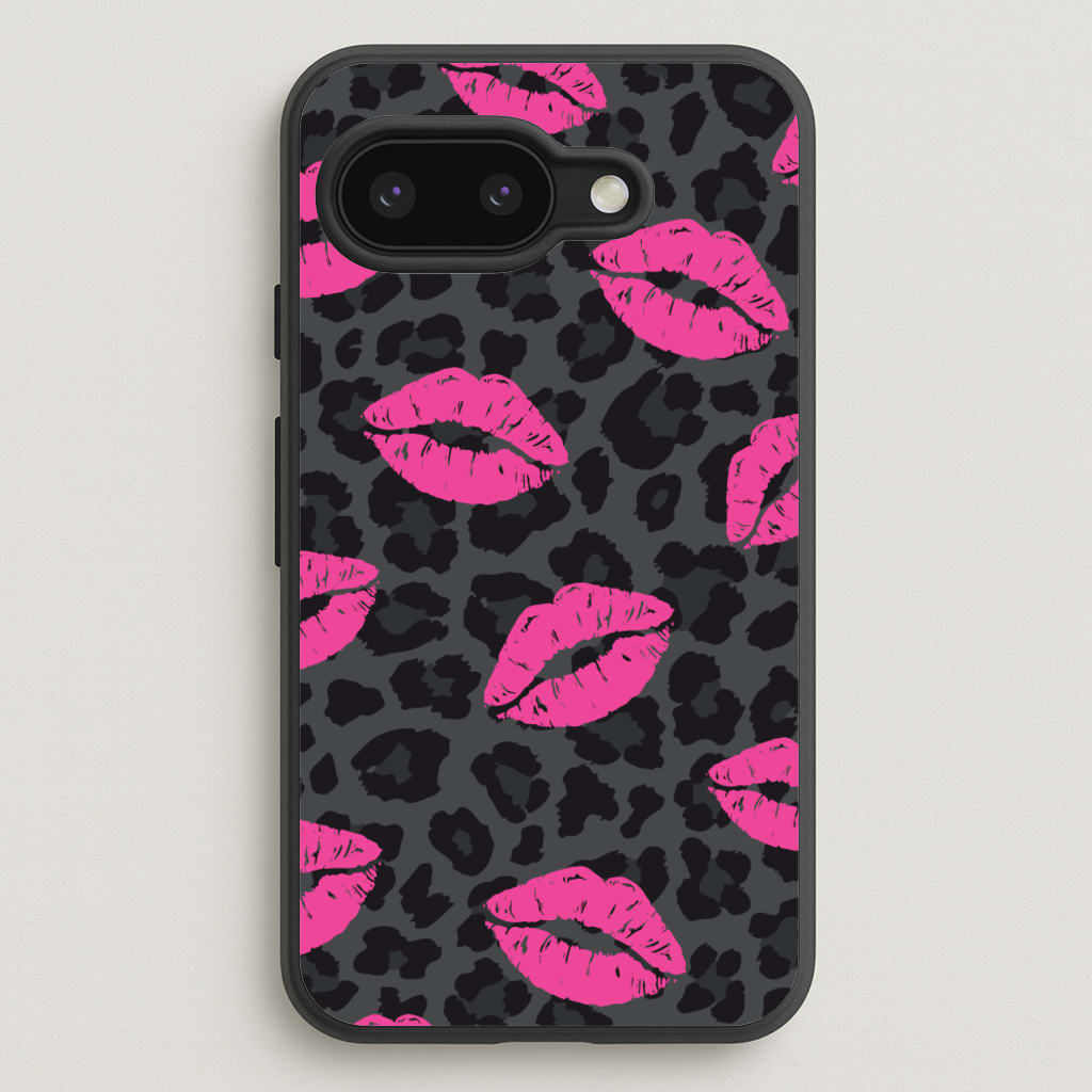 Pink Lipstick Cheetah Print - Animal Patterns Phone Case for Google Pixel 9a