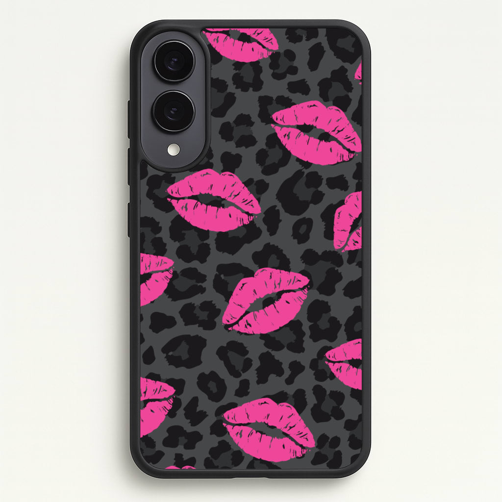 Pink Lipstick Cheetah Print - Animal Patterns Phone Case for Galaxy S25 Edge