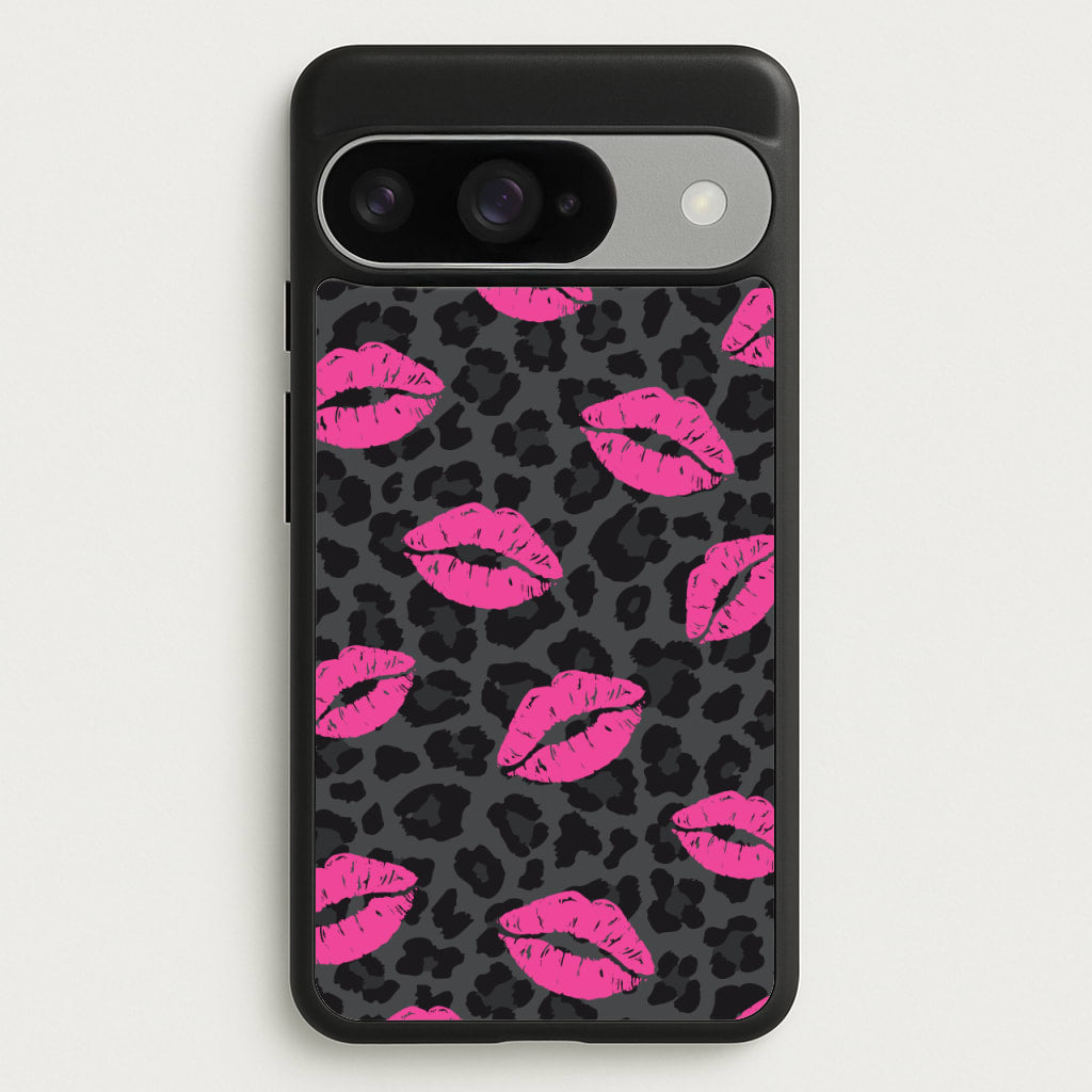 Pink Lipstick Cheetah Print Phone Case for Google Pixel 10 / 10 Pro