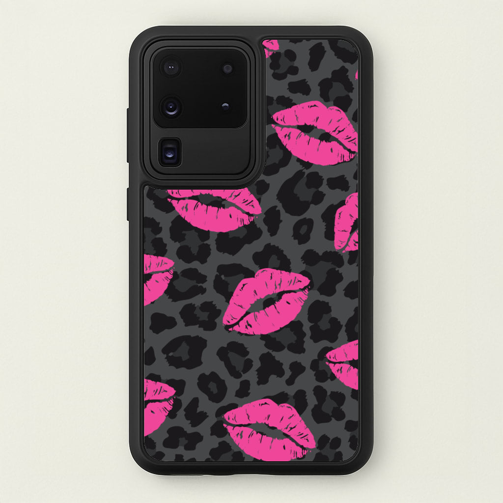Pink Lipstick Cheetah Print - Animal Patterns Phone Case for Galaxy S20 Ultra