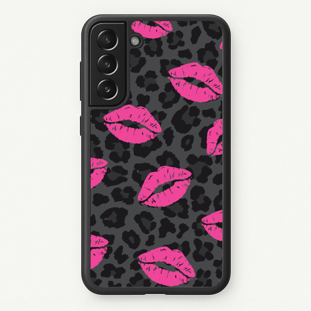 Pink Lipstick Cheetah Print - Animal Patterns Phone Case for Galaxy S21 Plus