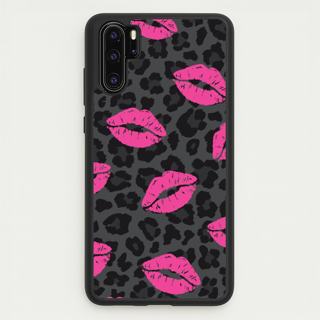 Pink Lipstick Cheetah Print - Animal Patterns Phone Case for Huawei P30 Pro
