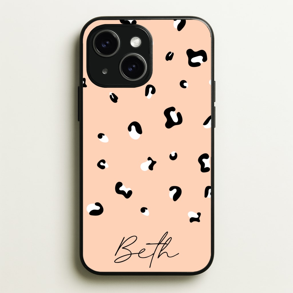 Personalised Name Cheetah Print - Animal Patterns Phone Case for iPhone 15