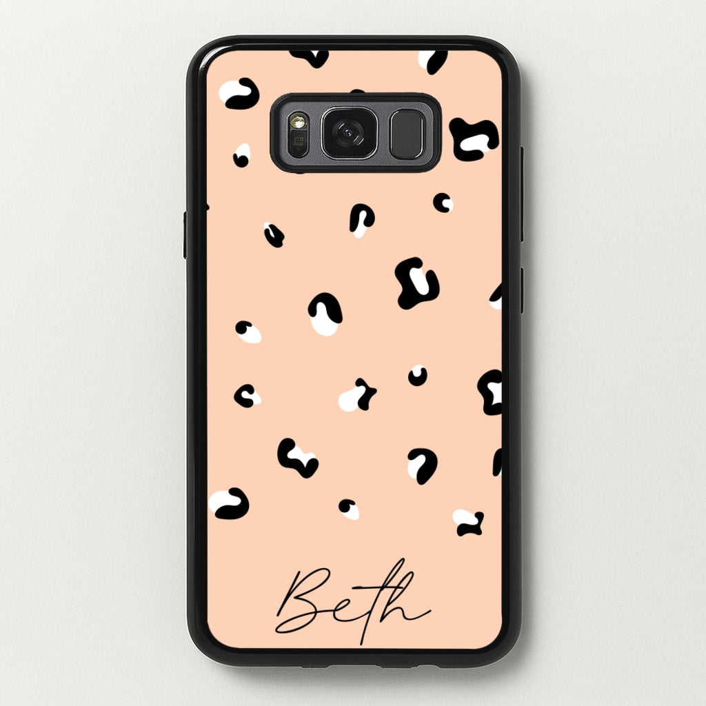 Personalised Name Cheetah Print - Animal Patterns Phone Case for Galaxy S8 Plus