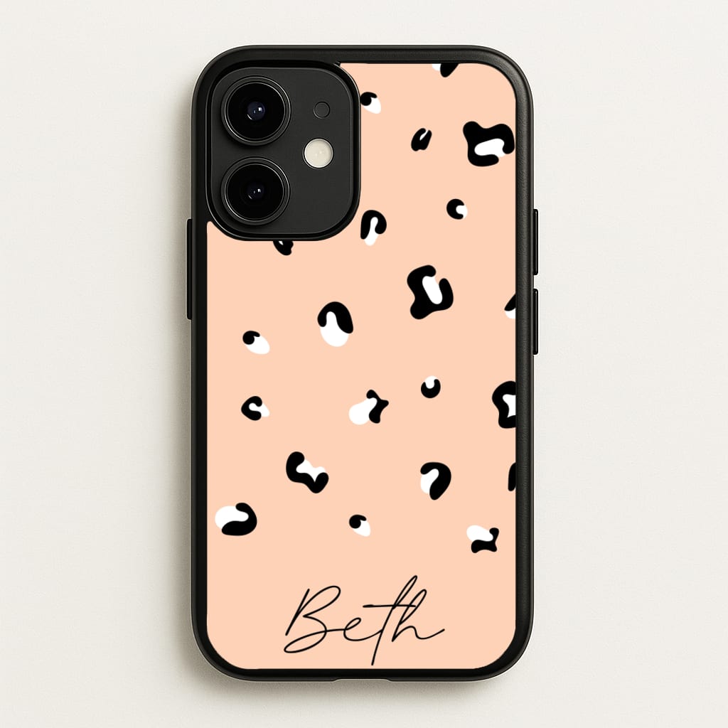 Personalised Name Cheetah Print - Animal Patterns Phone Case for iPhone 12 Mini