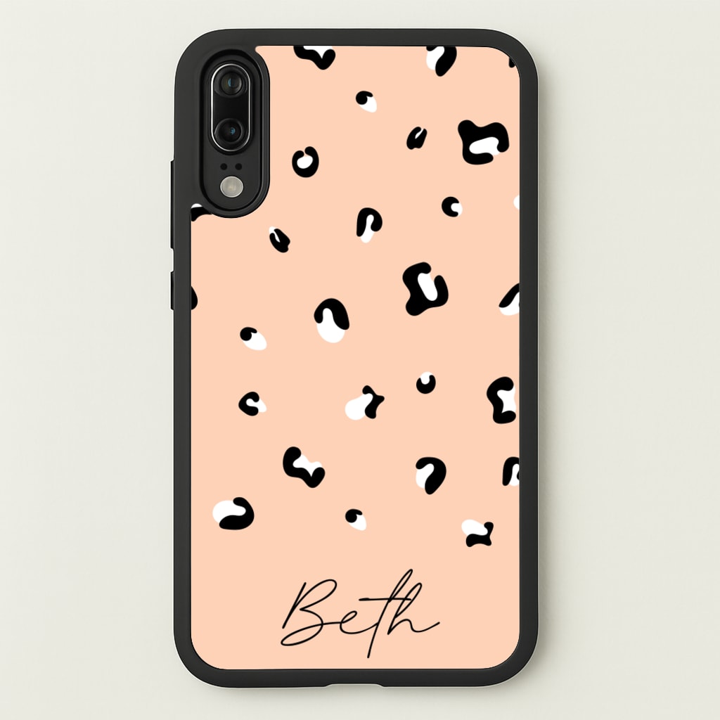 Personalised Name Cheetah Print - Animal Patterns Phone Case for Huawei P20