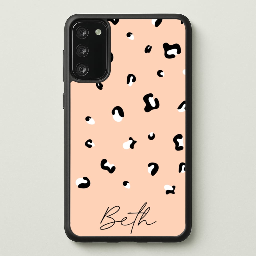 Personalised Name Cheetah Print - Animal Patterns Phone Case for Galaxy S20FE