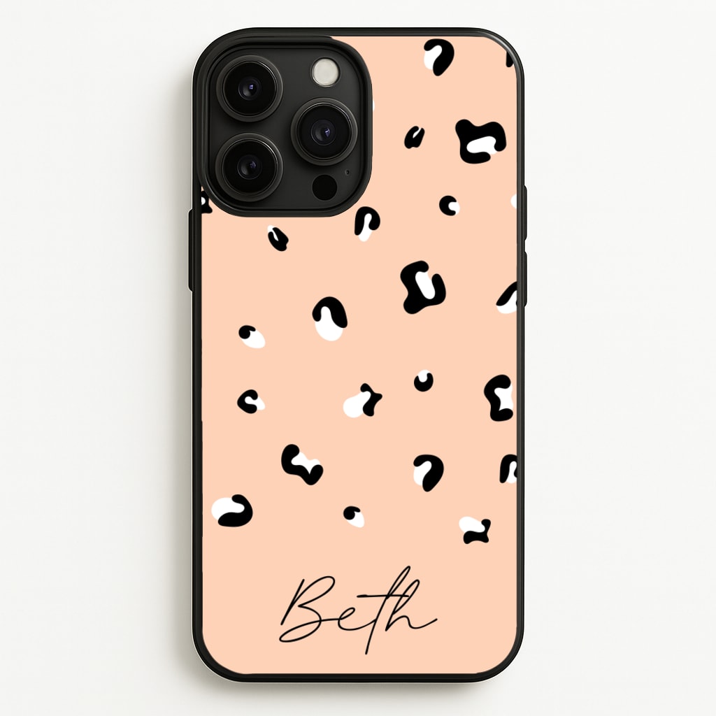 Personalised Name Cheetah Print - Animal Patterns Phone Case for iPhone 13 Pro Max