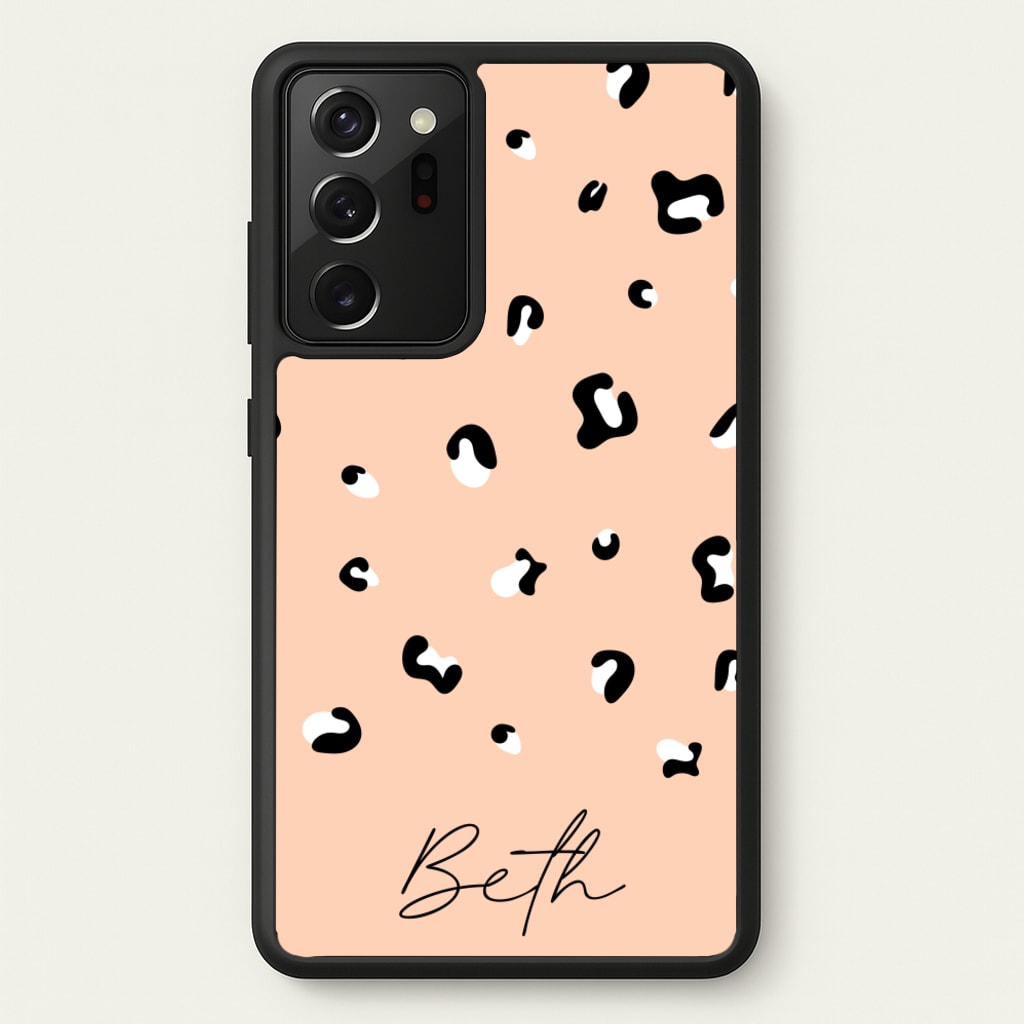 Personalised Name Cheetah Print - Animal Patterns Phone Case for Galaxy Note 20 Ultra