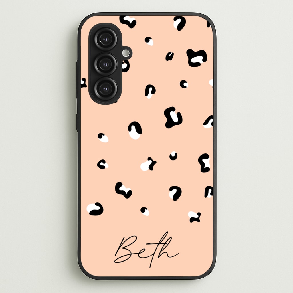 Personalised Name Cheetah Print - Animal Patterns Phone Case for Galaxy S23FE